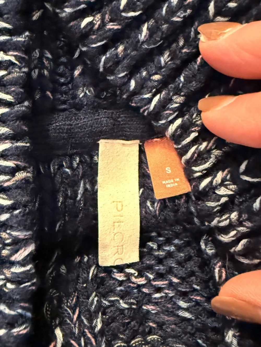 Anthropologie Pilcro Marled Henley Sweater Small